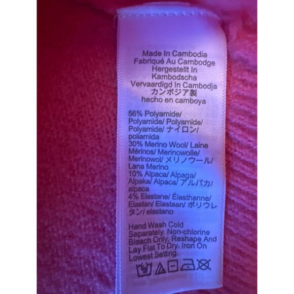 J.Crew Womens Pink Turtleneck Sweater S Wool Alpaca Poly Blend - Picture 3 of 5